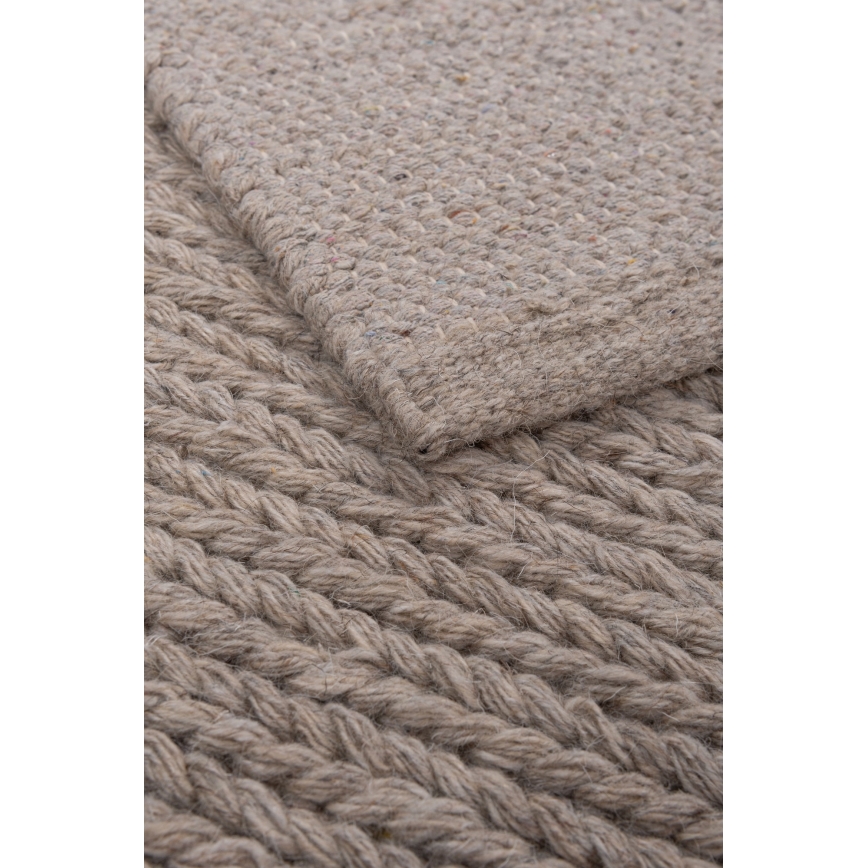 Natuurlijk vloerkleed FIR WOOL 160x230 cm 2600 g/m2 beige