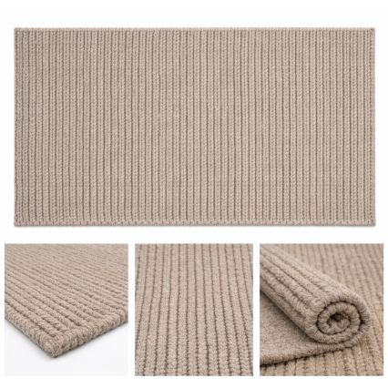Natuurlijk vloerkleed FIR WOOL 200x300 cm 2600 g/m2 beige