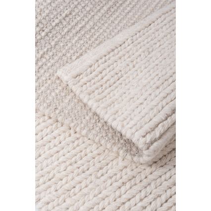 Natuurlijk vloerkleed FIR WOOL 200x300 cm 2600 g/m2 crème
