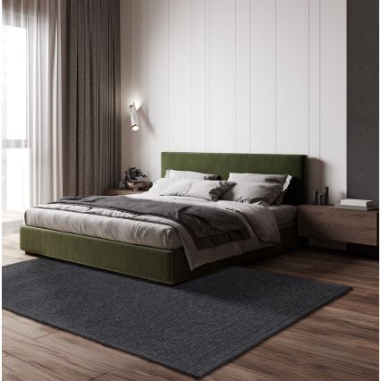 Natuurlijk vloerkleed FIR WOOL 70x140 cm 2600 g/m2 antraciet