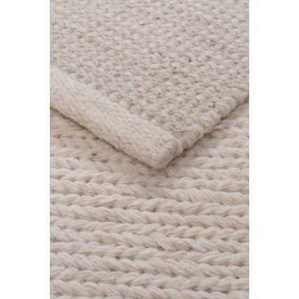 Natuurlijk vloerkleed FIR WOOL 70x140 cm 2600 g/m2 crème