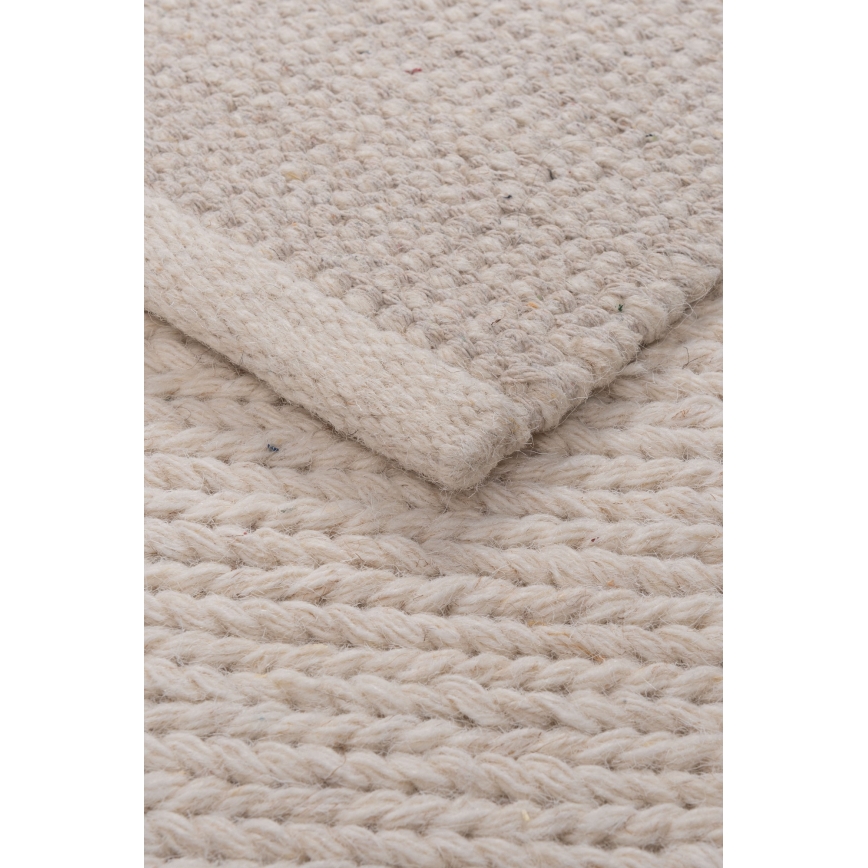 Natuurlijk vloerkleed FIR WOOL 70x140 cm 2600 g/m2 crème
