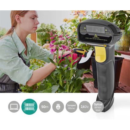 Draadloze laser barcode scanner 5V