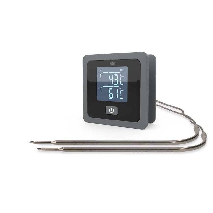 SmartLife slimme digitale vleesthermometer met LCD-display 0-300 °C 2xAAA