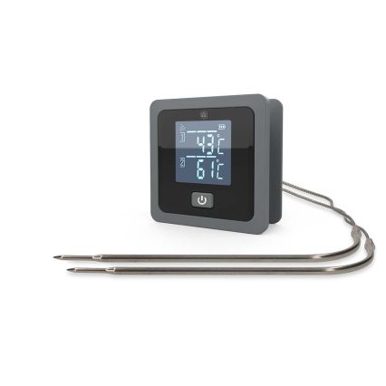 Thermomètre à viande numérique intelligent SmartLife avec écran LCD, 0–300 °C, 2 piles AAA