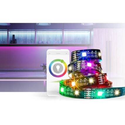 Dimbare LED RGB Strip SmartLife 2,4m LED/4W/5V