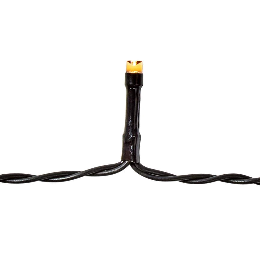 LED-lichtsnoer voor buiten, 48×LED, 7 functies, 3×AA, 4,1 m, IP44, warm wit
