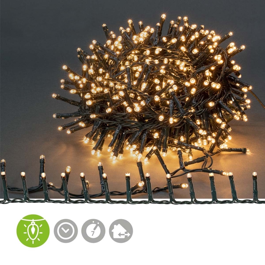 LED buitenlichtsnoer 560xLED/7 functies 14m IP44 warm wit