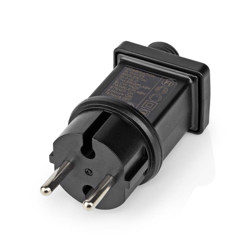 LED-gordijnverlichting voor buiten, 180 LEDs, 7 functies, 10,9 m, IP44, koud wit