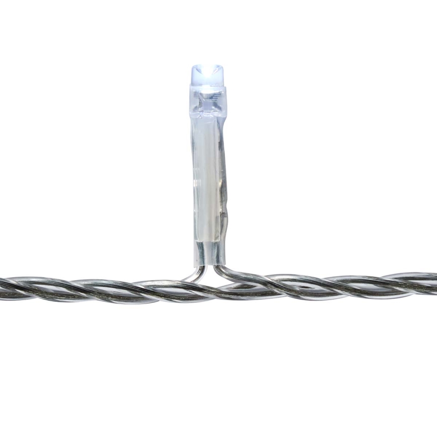 Rideau lumineux de Noël LED pour l'extérieur 180 LED / 7 fonctions 10,9 m IP44 blanc froid