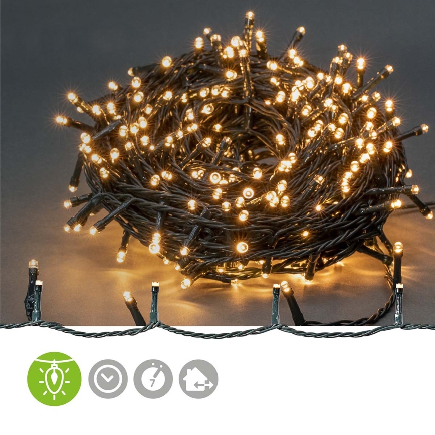 Guirlande de Noël LED extérieure 720 LED/7 fonctions 57 m IP44 blanc chaud
