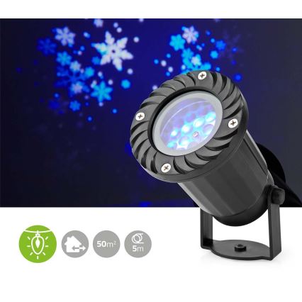 LED Kerst Sneeuwvlok projector voor buiten 5W/230V IP44