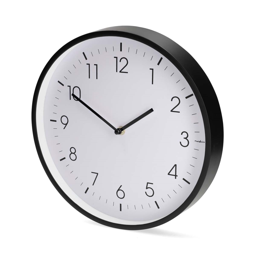 Horloge murale Ø 30,8 cm, 1 pile AA, noire