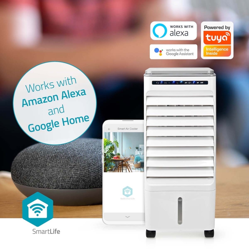 Rafraîchisseur d'air 65W/230V Wi-Fi Tuya blanc + télécommande