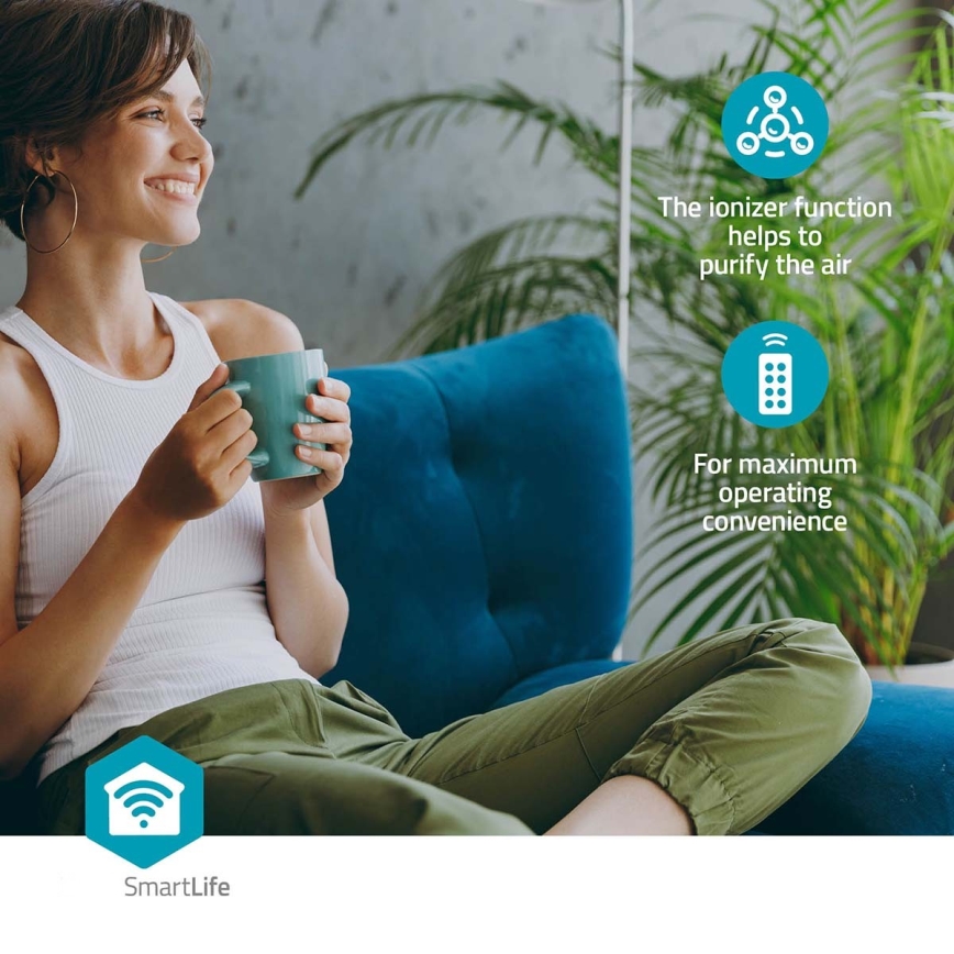 Rafraîchisseur d'air 65W/230V Wi-Fi Tuya blanc + télécommande