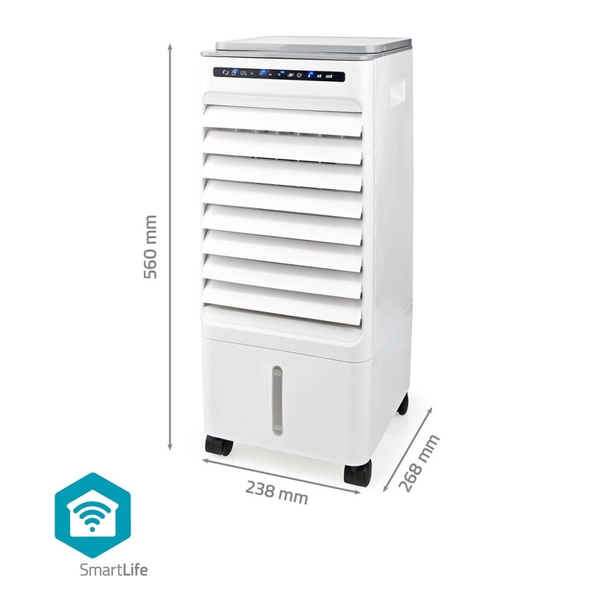 Rafraîchisseur d'air 65W/230V Wi-Fi Tuya blanc + télécommande
