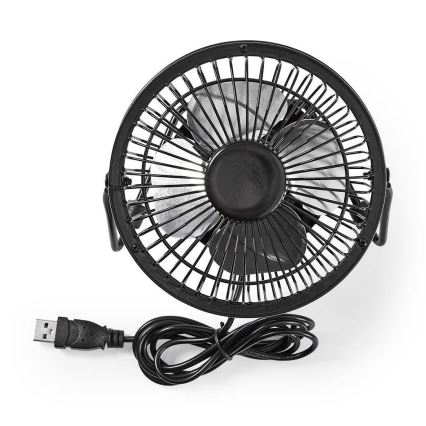 Ventilateur de table 3W/USB 10 cm noir