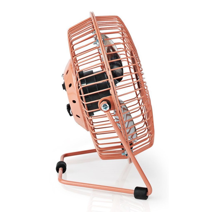 Tafel Ventilator 3W / USB 15 cm roze goud