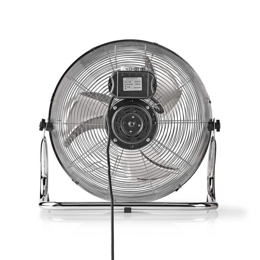 Vloerventilator 80W/230V glanzend chroom