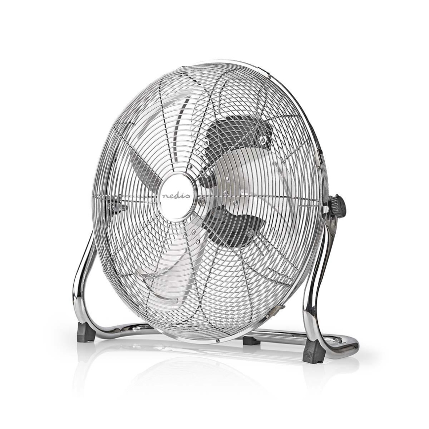 Vloerventilator 80W/230V glanzend chroom