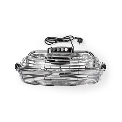 Vloerventilator 80W/230V glanzend chroom