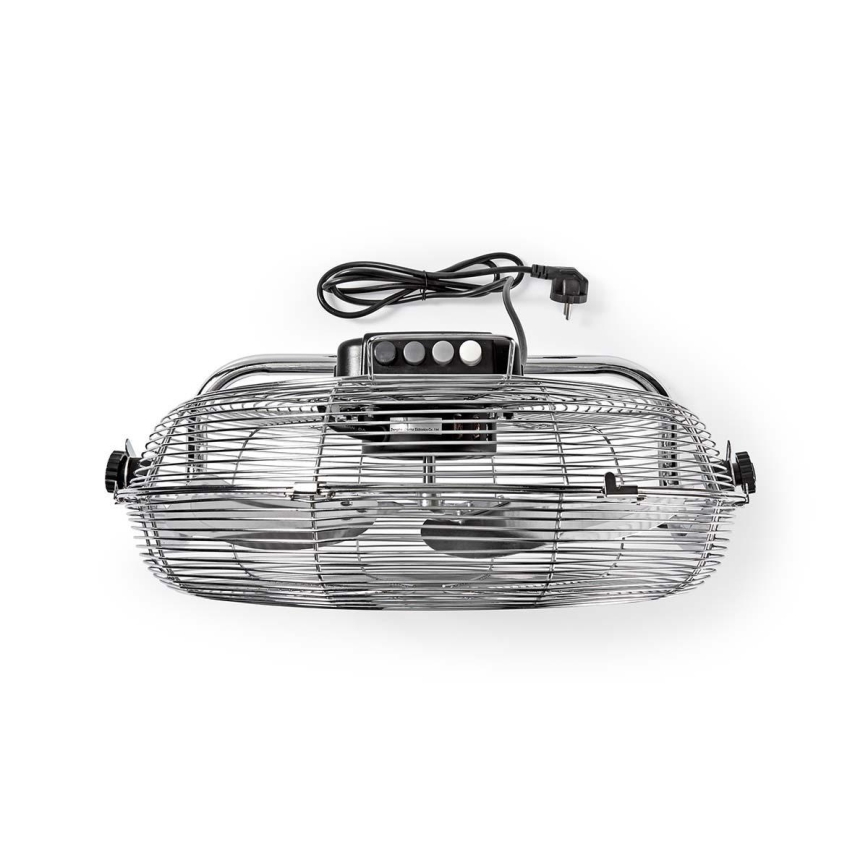 Vloerventilator 80W/230V glanzend chroom