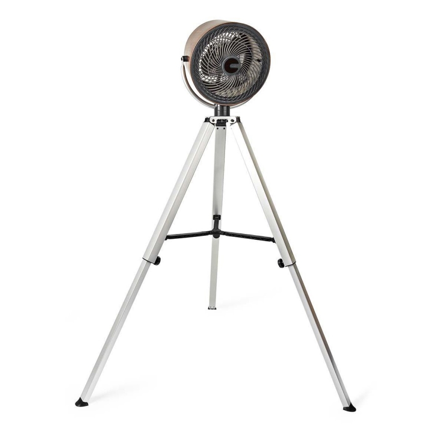 Ventilateur sur trépied 45W/230V wengé/argent