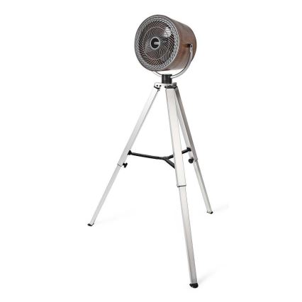 Ventilateur sur trépied 45W/230V wengé/argent