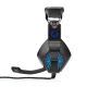 LED Gaming koptelefoon met microfoon zwart/blauw