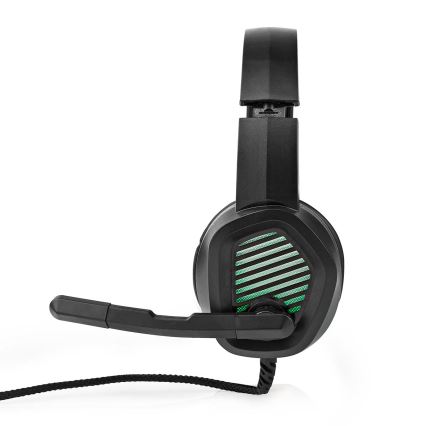 Casque gaming LED avec micro noir