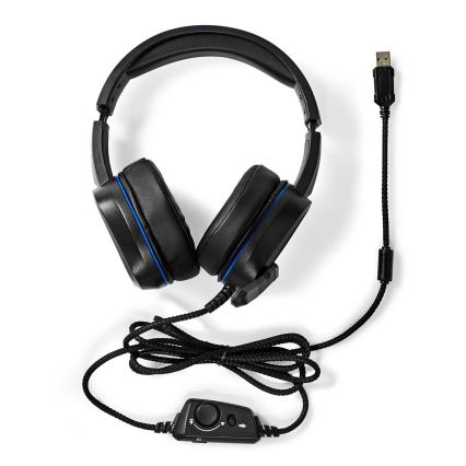 Casque gaming LED avec micro noir