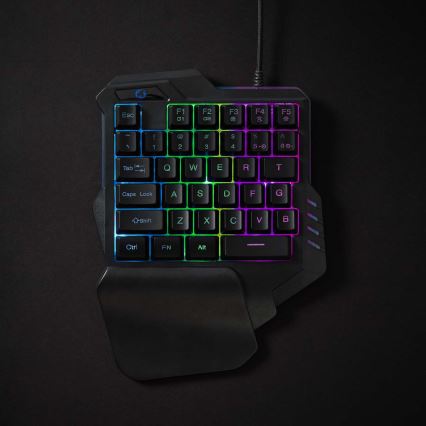 Clavier gaming à une main LED RGB 5V