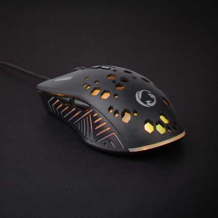 LED Gaming muis 800/1200/2400/3200/4800/7200 DPI 7 knoppen zwart