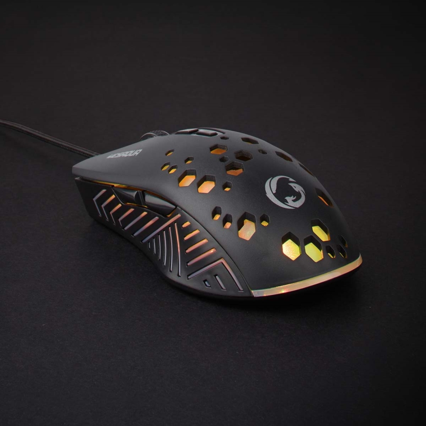 LED Gaming muis 800/1200/2400/3200/4800/7200 DPI 7 knoppen zwart