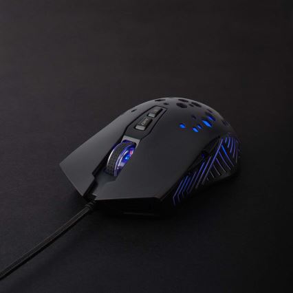 LED Gaming muis 800/1200/2400/3200/4800/7200 DPI 7 knoppen zwart