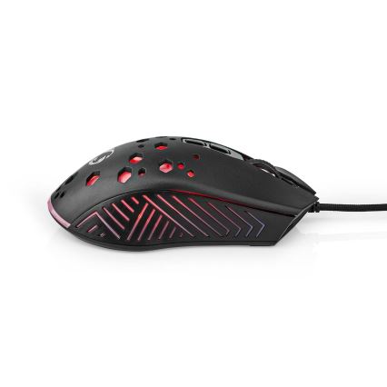 LED Gaming muis 800/1200/2400/3200/4800/7200 DPI 7 knoppen zwart