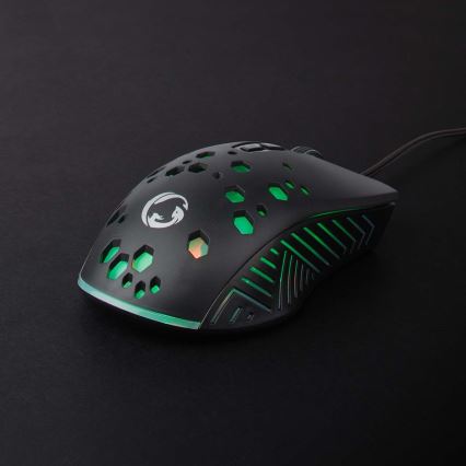 Souris gaming LED 800/1200/2400/3200/4800/7200 DPI 7 boutons noir