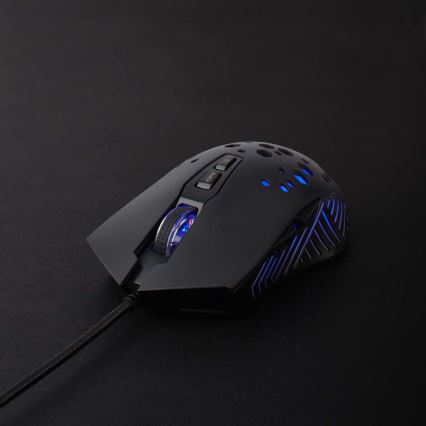 Souris gaming LED 800/1200/2400/3200/4800/7200 DPI 7 boutons noir