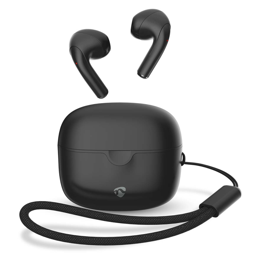 Draadloos earphones 250 mAh + 2x 30 mAh zwart