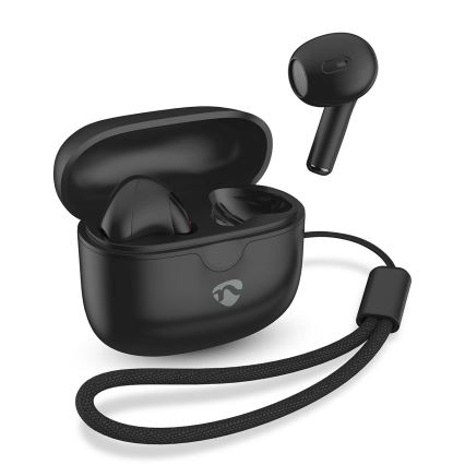Draadloos earphones 250 mAh + 2x 30 mAh zwart