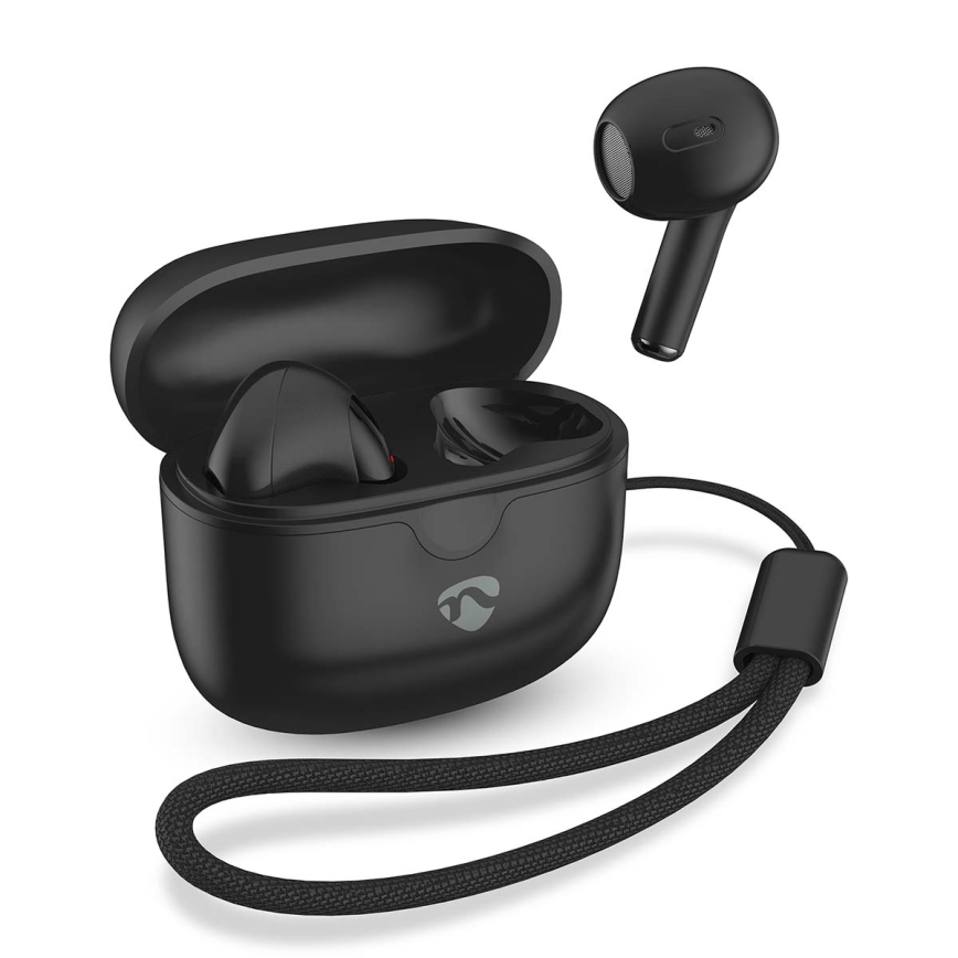 Draadloos earphones 250 mAh + 2x 30 mAh zwart
