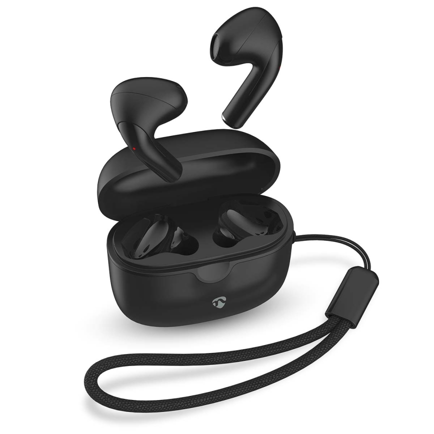 Draadloos earphones 250 mAh + 2x 30 mAh zwart