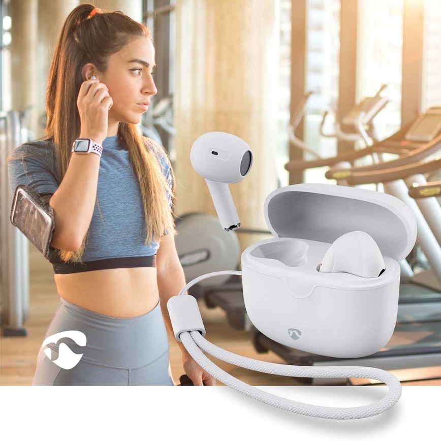 Draadloos earphones 250 mAh + 2x 30 mAh wit