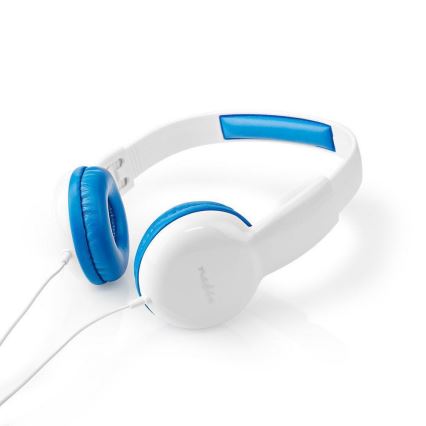 Casque filaire bleu / blanc