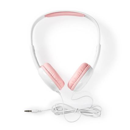 Casque filaire rose / blanc