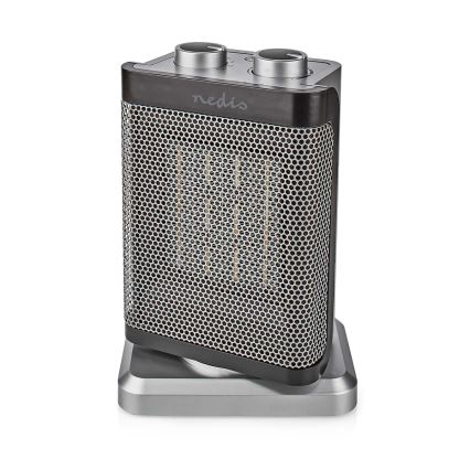Ventilateur avec élément chauffant en céramique 1000/1500W/230V argenté