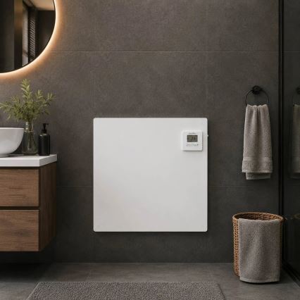 Infrarood verwarmingspaneel met LCD-display 425W/230V IP44 wit