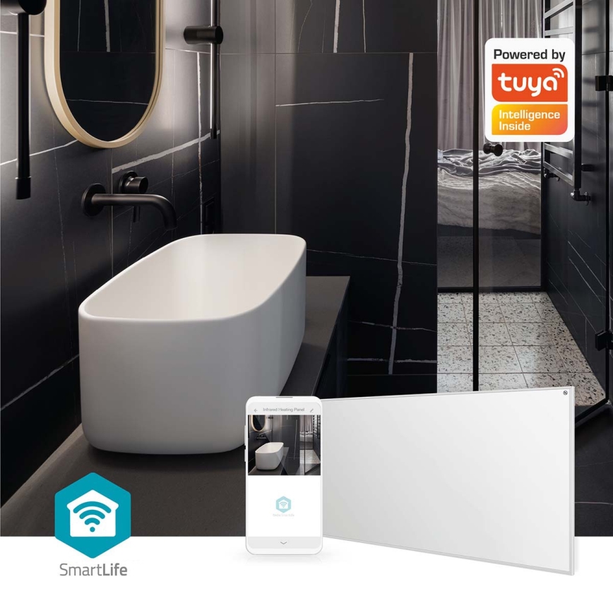 Panneau chauffant infrarouge 700W/230V 120x62 cm IP44 Wi-Fi Tuya + télécommande