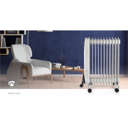 Radiateur à huile portable avec 11 côtes 1000/1500/2500W/230V