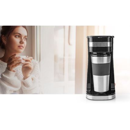 Koffiezetapparaat voor één mok 0,4 l met travel mok